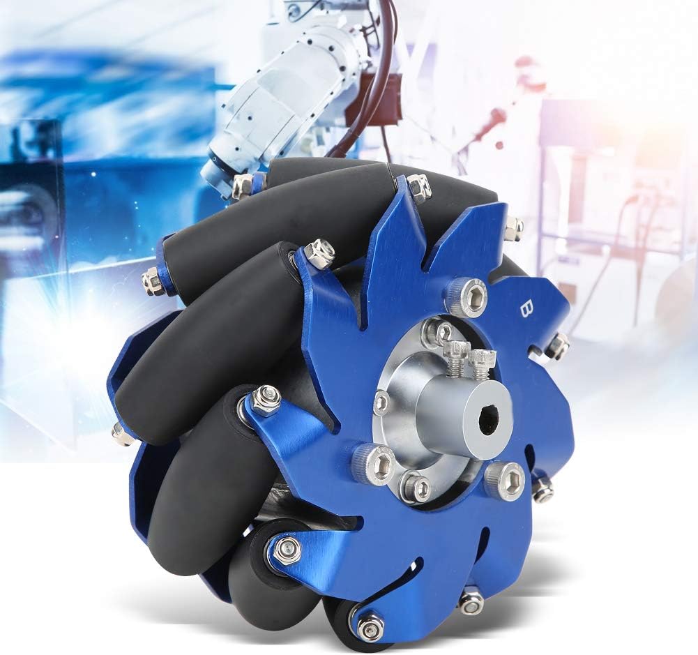 50mm Mecanum Wheel Left Aluminum with TPU Rubber Rollers X121