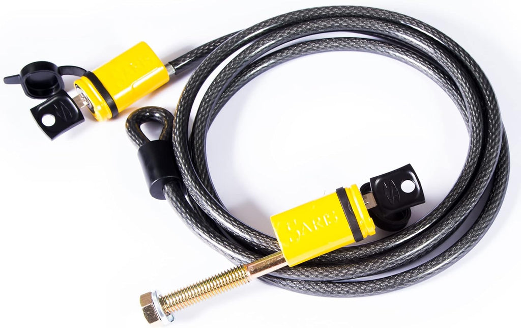Black Bike Locking Cable and Locking Hitch Combo D6719