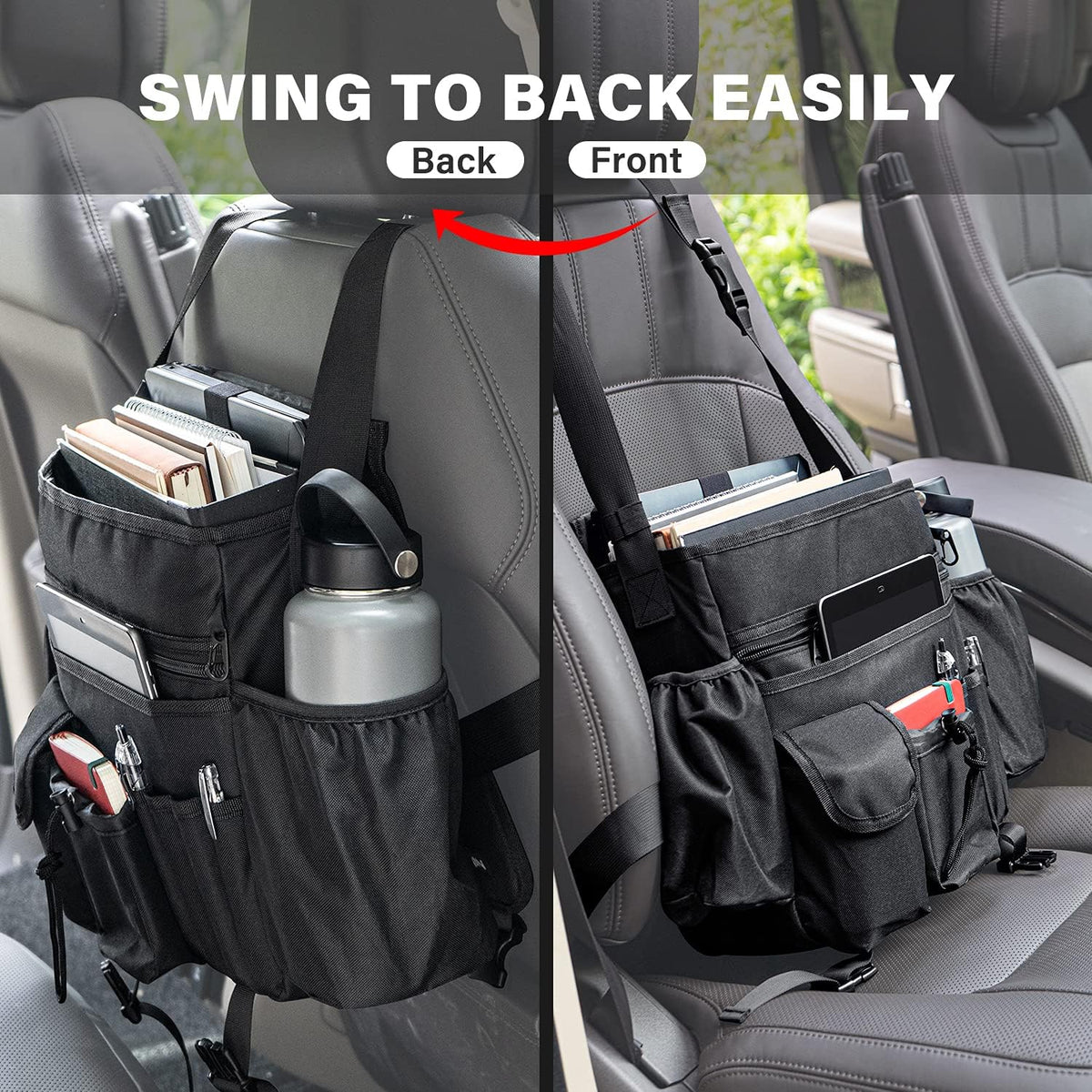 Black Car Front Seat Organizer G5280