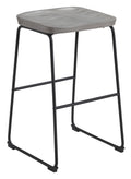 Tall Barstool Set of 2 Gray/Black J591