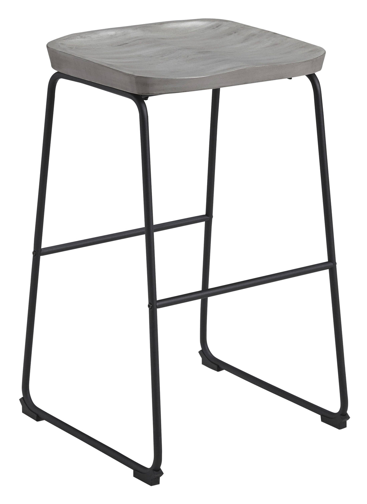 Tall Barstool Set of 2 Gray/Black J591