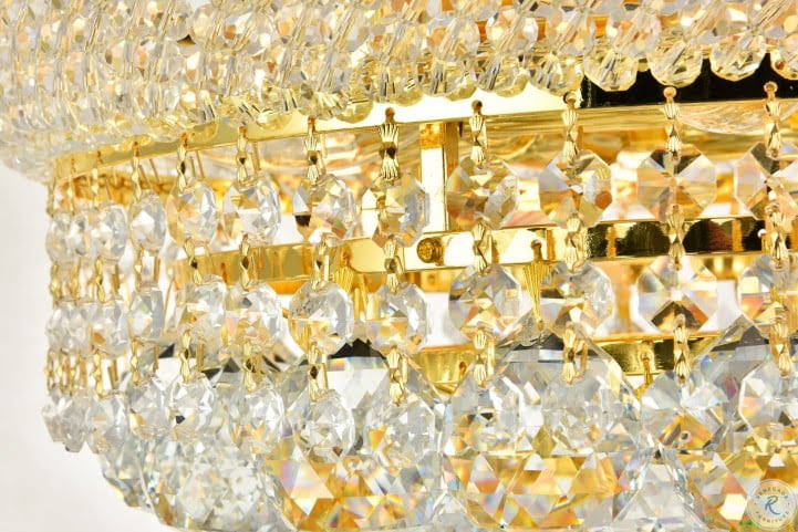 6 Light Gold Flush Mount Crystal E1995