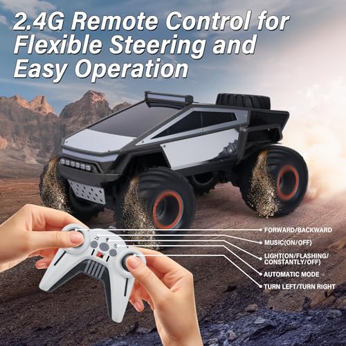 1:12 Scale All Terrain Remote Control Toy Car with Alloy Shell Lights and Sounds G496
