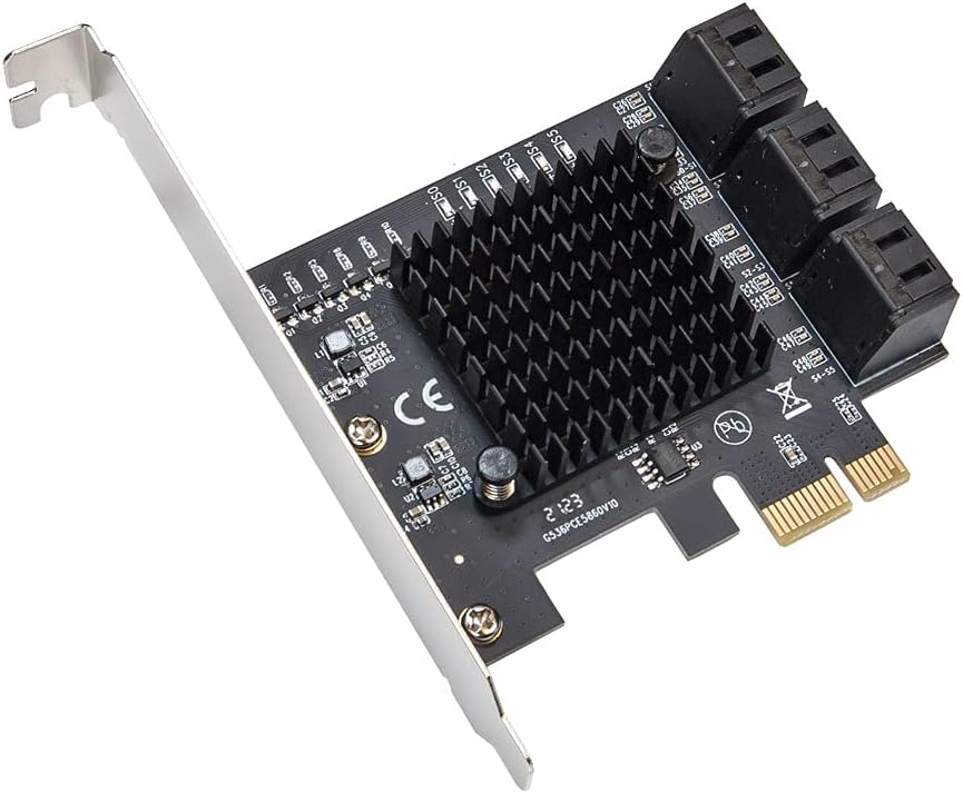 6 Port SATA III to PCIe 3.0 x1 Non-RAID Expansion Card U2705