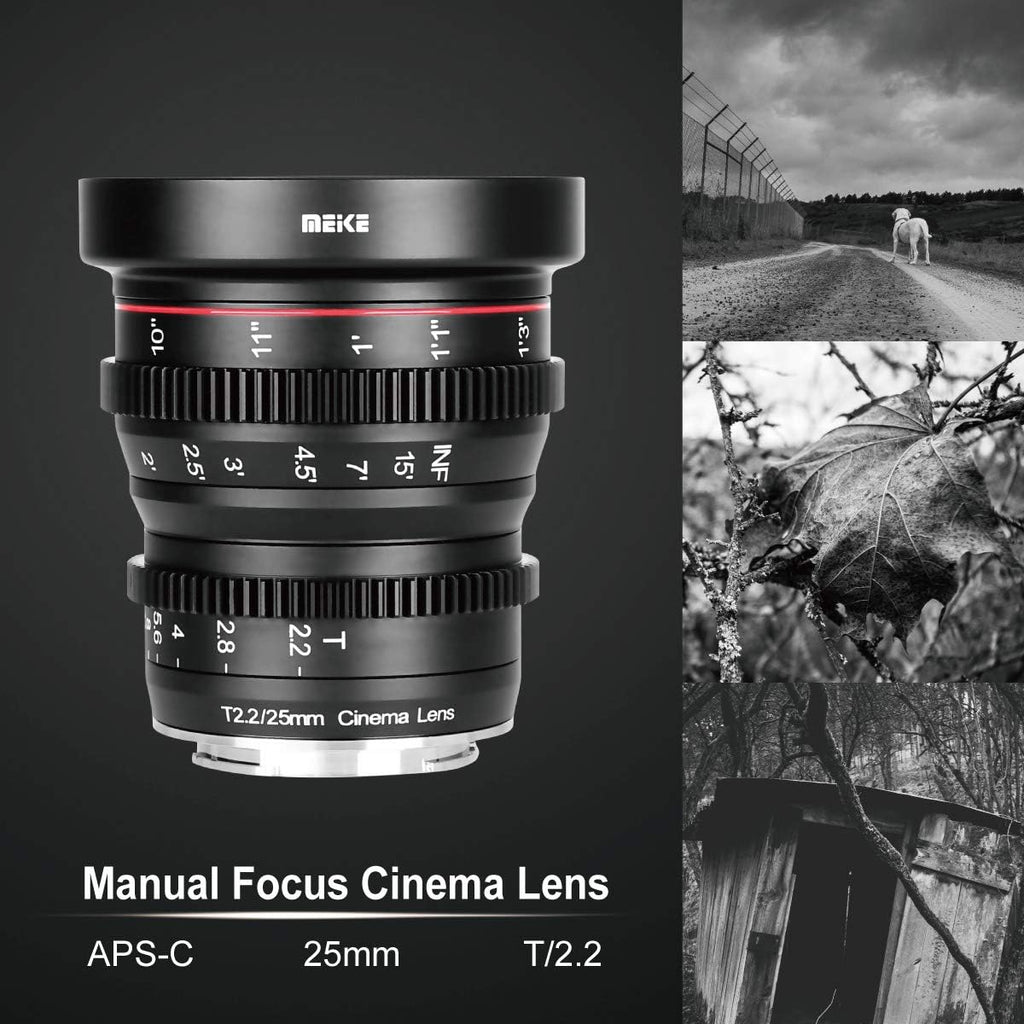 25mm T2.2 Manual Focus Prime Cinema Lens for Micro Four Thirds Mount Q3297