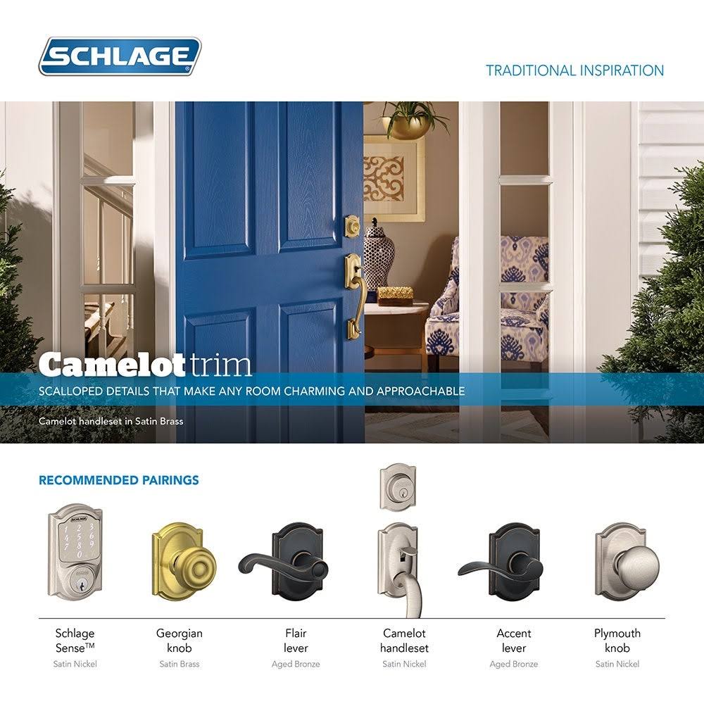 Satin Nickel Dummy Exterior Handleset U847