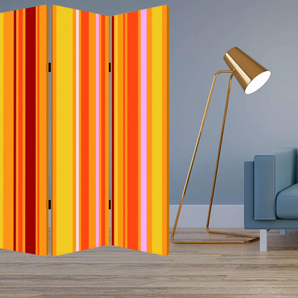 Multi Color Wood Canvas Screen Y71164