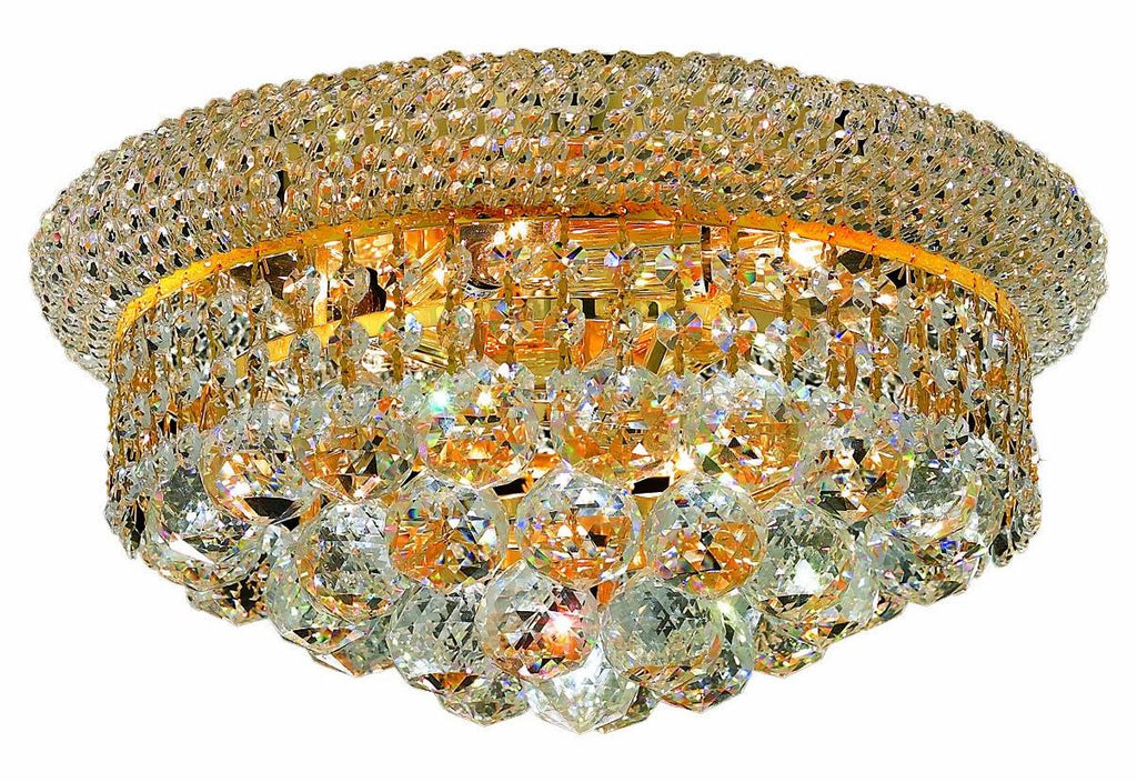 6 Light Gold Flush Mount Crystal E1995