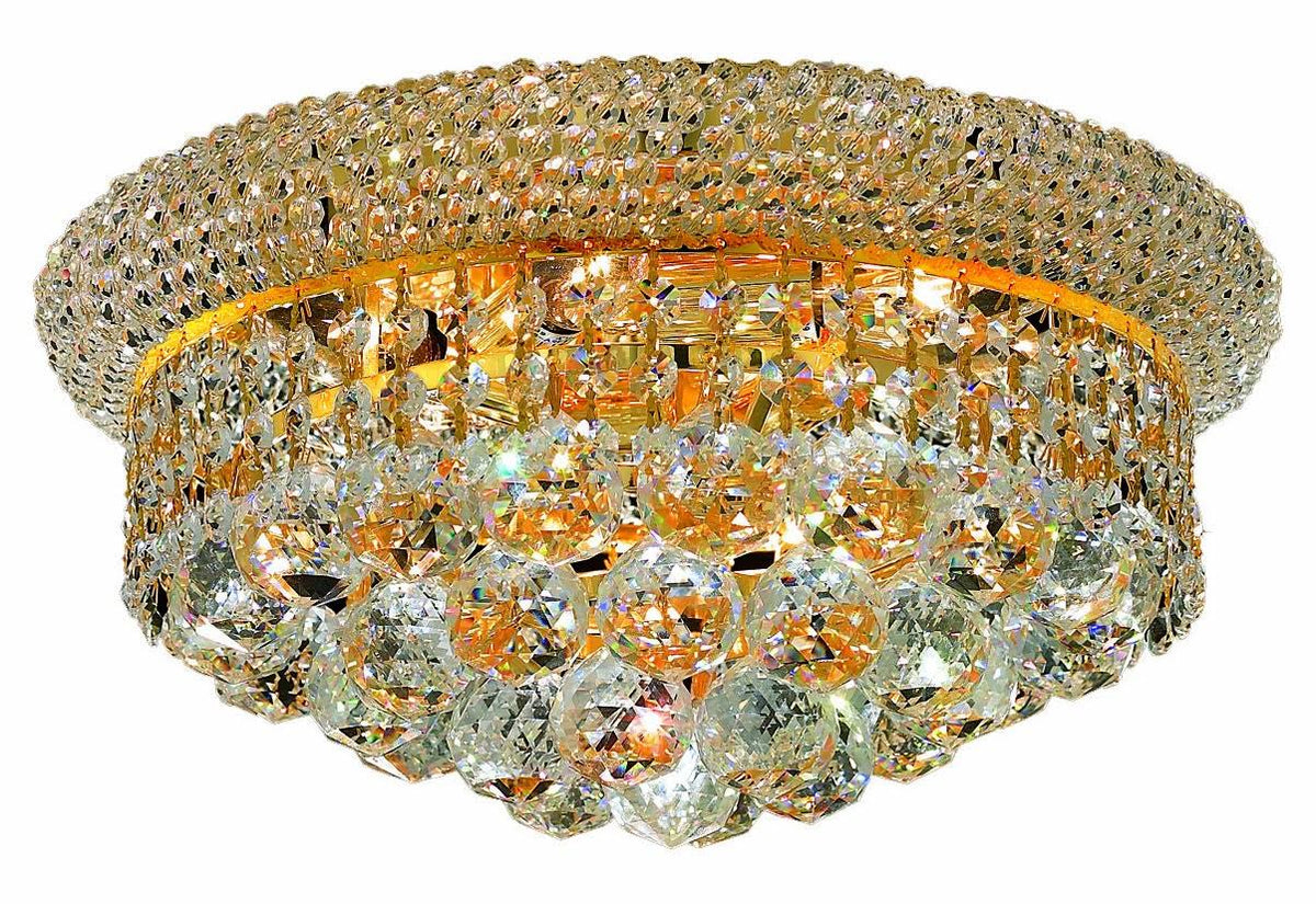 6 Light Gold Flush Mount Crystal E1995