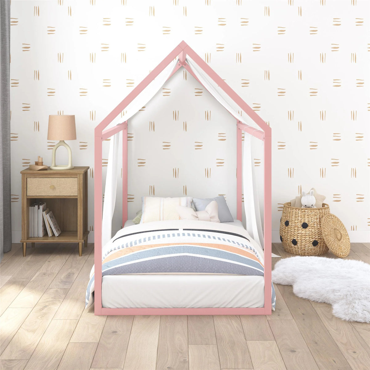 Twin Dove Gray Floor Bed C63579