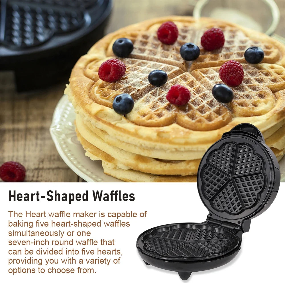 1000W Heart-Shaped Waffle Maker Y1774
