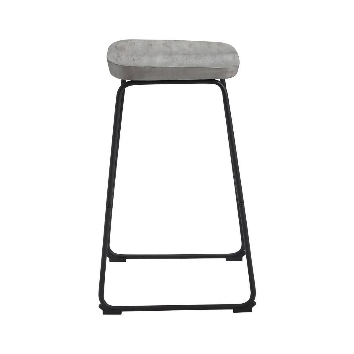 Tall Barstool Set of 2 Gray/Black J591