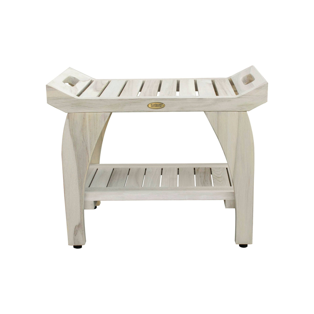 Off-White Teak Shower Bench R84434
