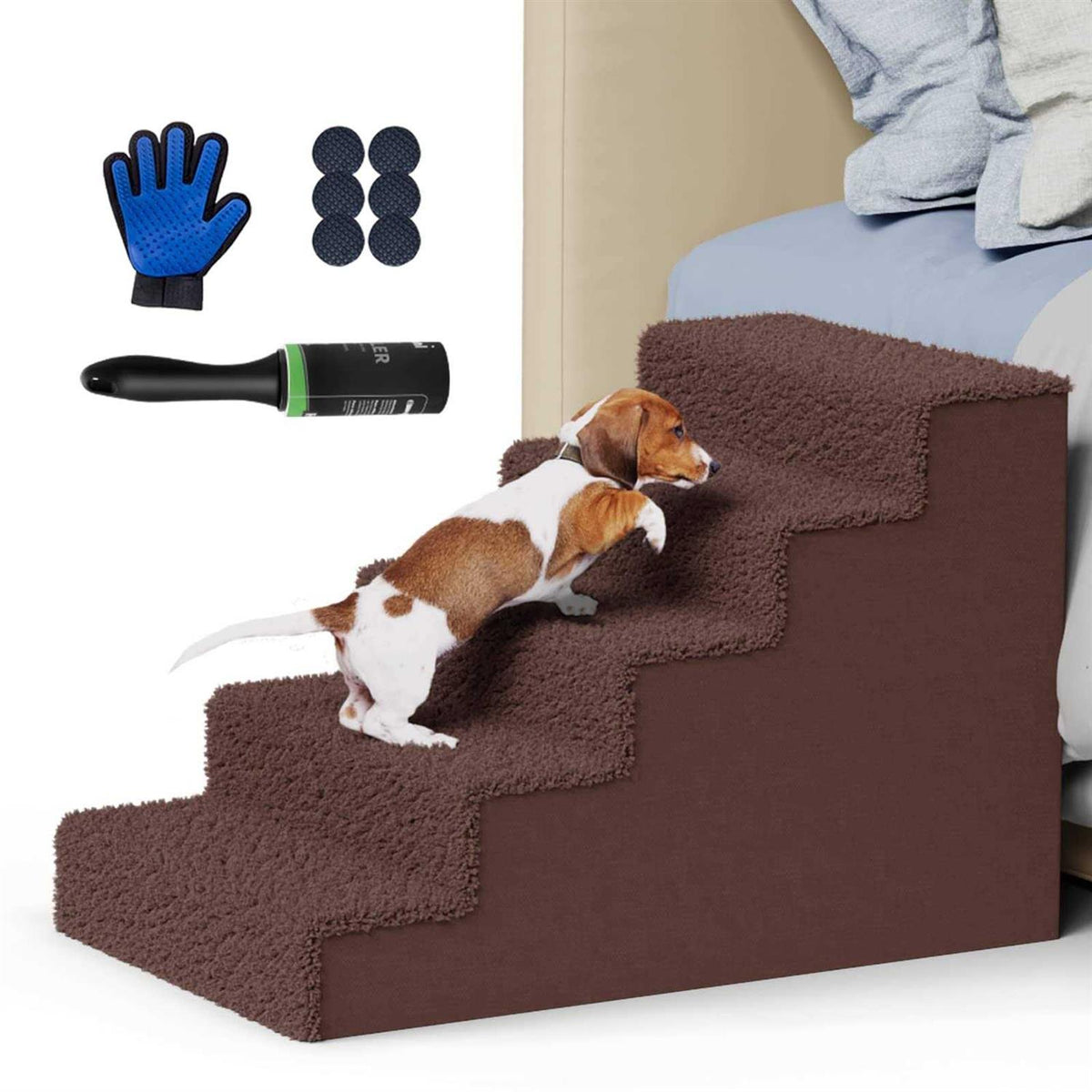 Plastic 5-Step Non-Slip Dog Stairs O396
