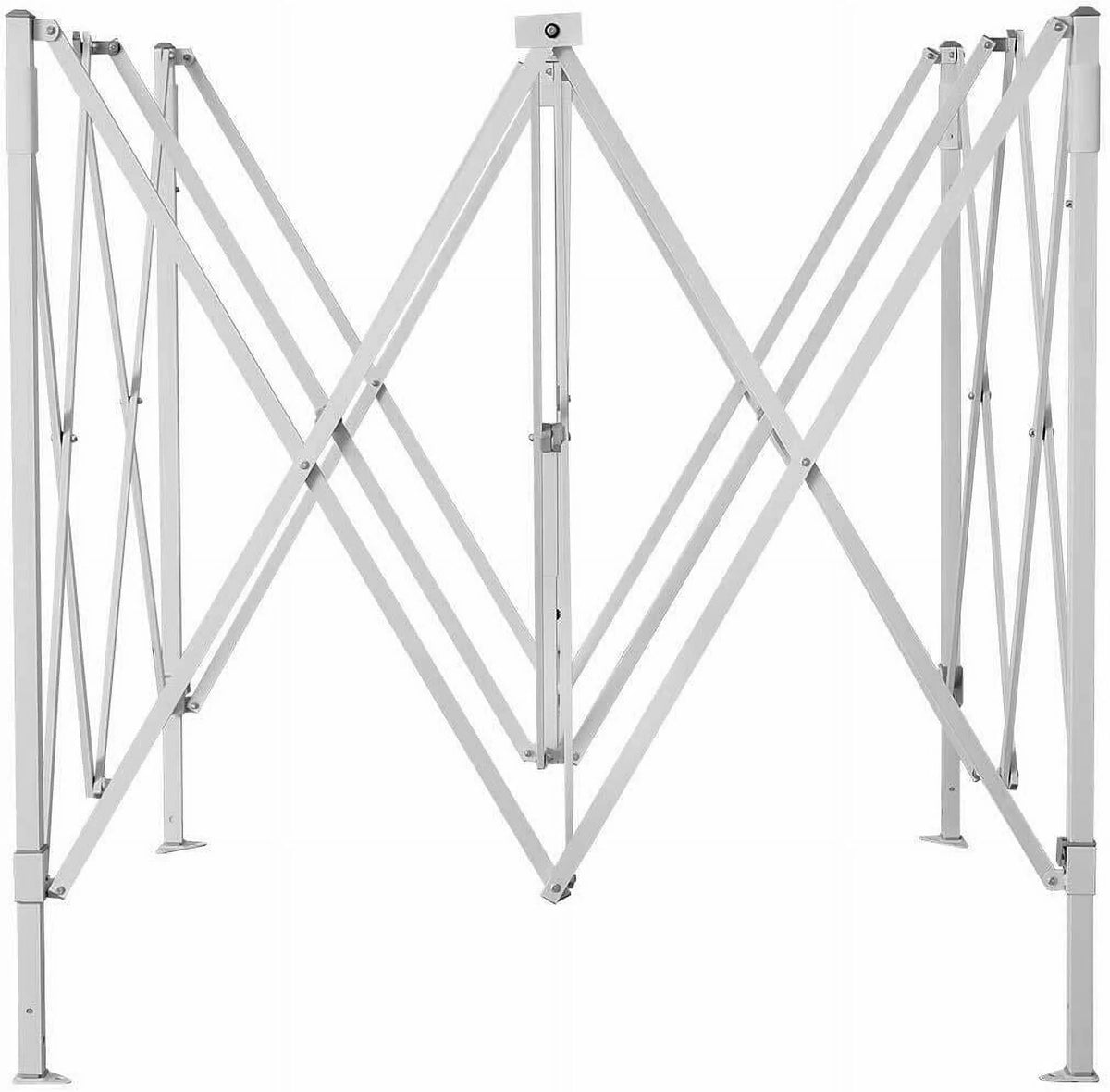 10x10 ft White Pop up Canopy Tent Steel Frame Q31875