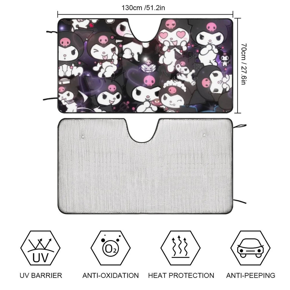 Foldable Reflective Car Windshield Sun Visor Cover P38109