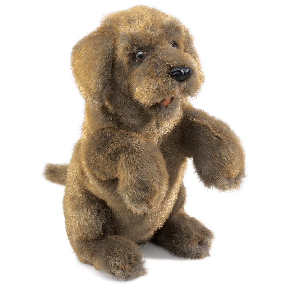 Dog Sitting Plush Hand Puppet A940