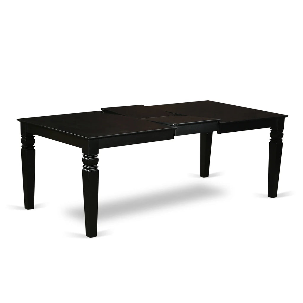 Black Leather Seat 7-piece Wood Dining Set P956314