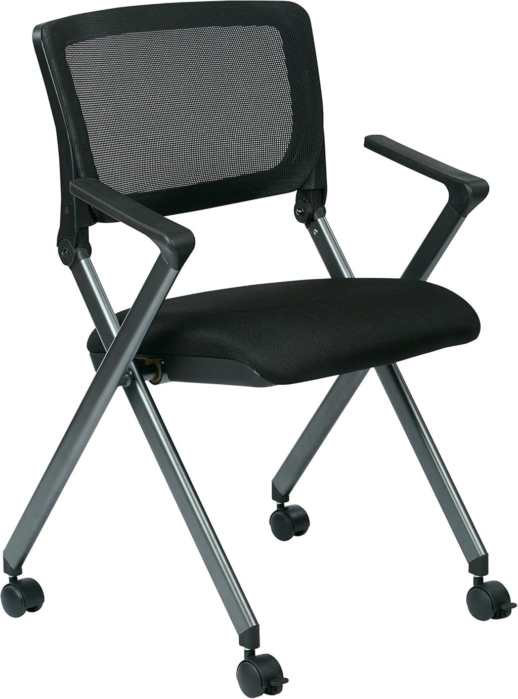 Black Mesh Folding Nesting Chair 2-Pack E18182