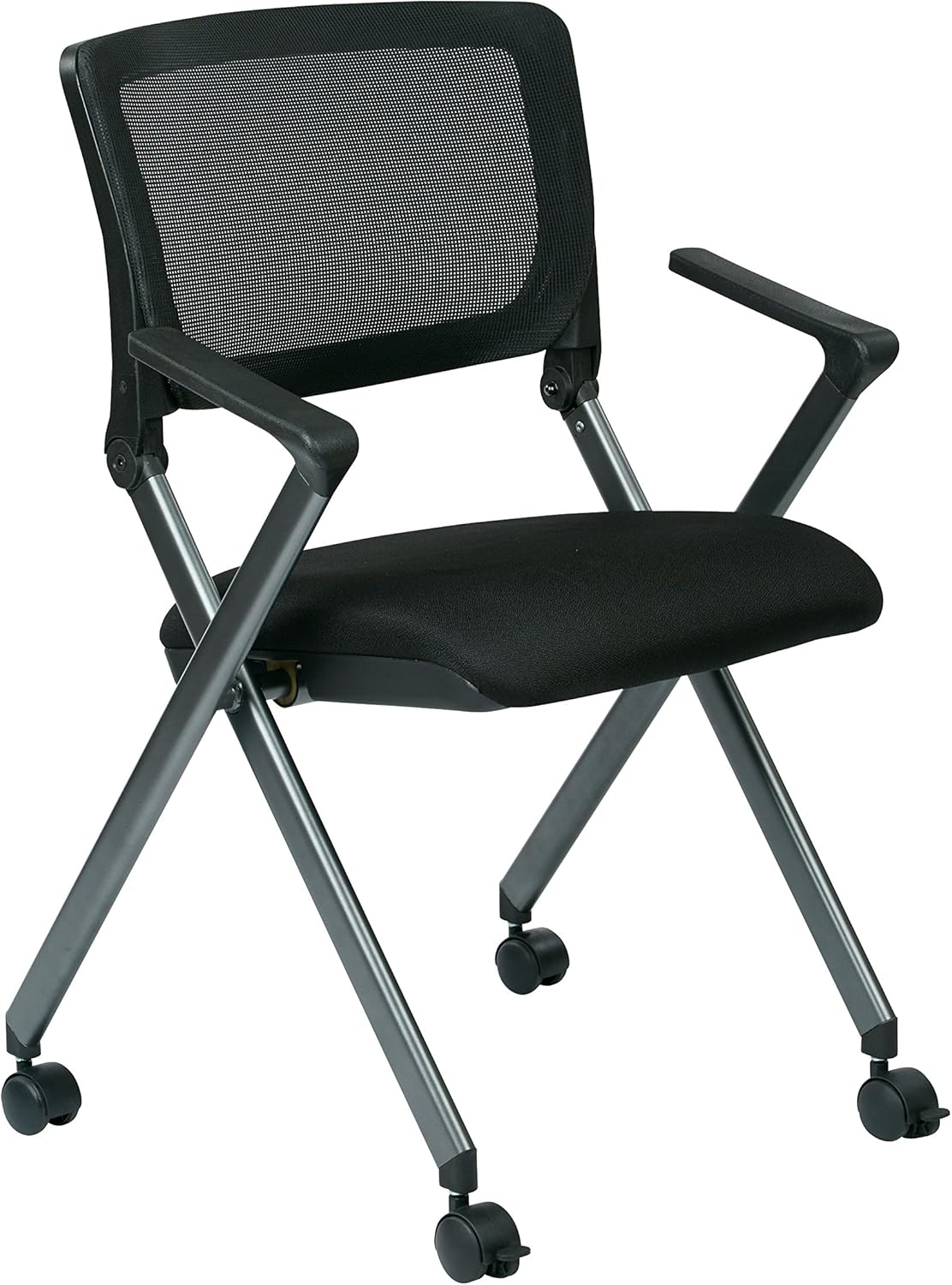 Black Mesh Folding Nesting Chair 2-Pack E18182