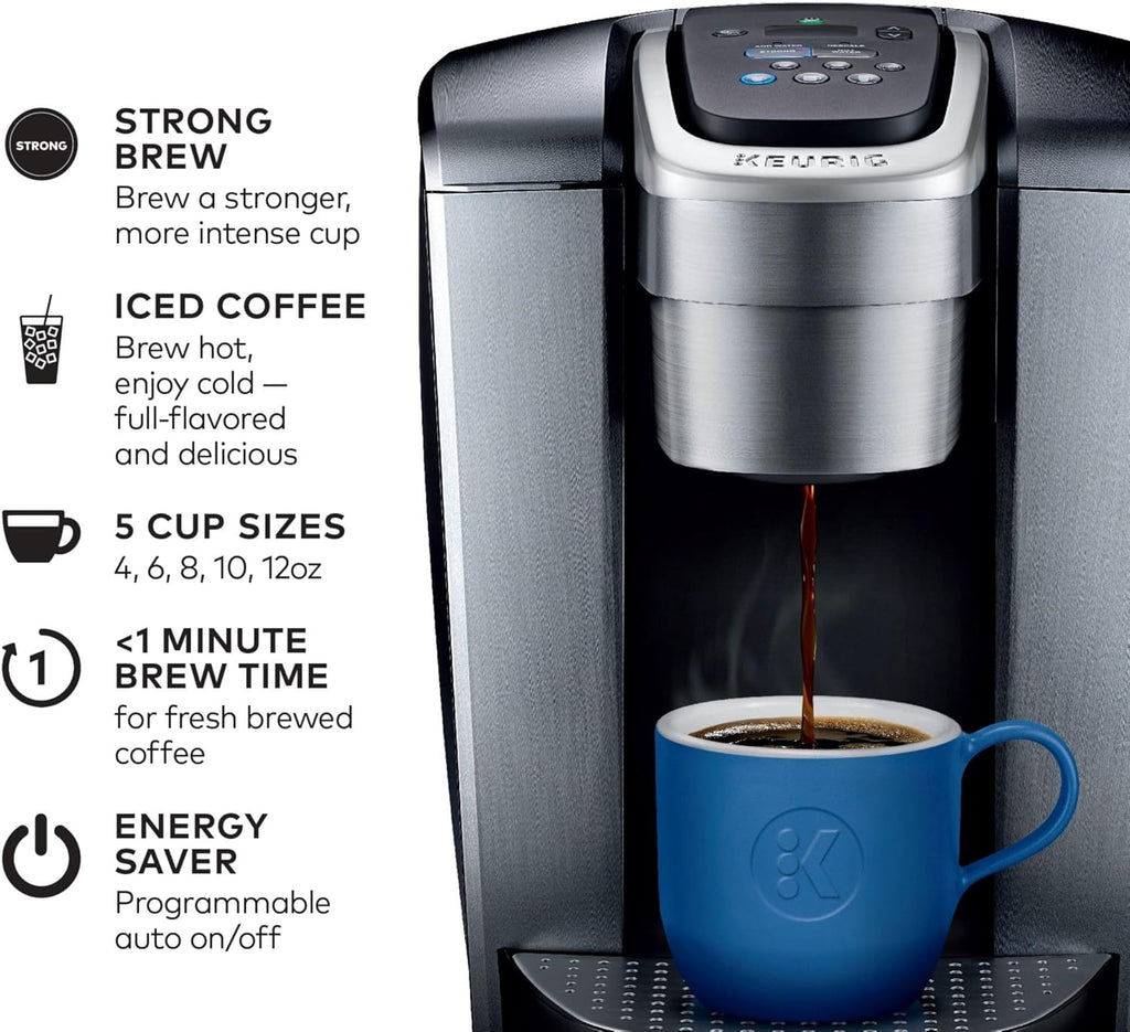 0.6 Cubic Foot 600W Microwave with 6 Power Levels Bundle with Single-Serve K-Cup Pod Coffee Maker W358942