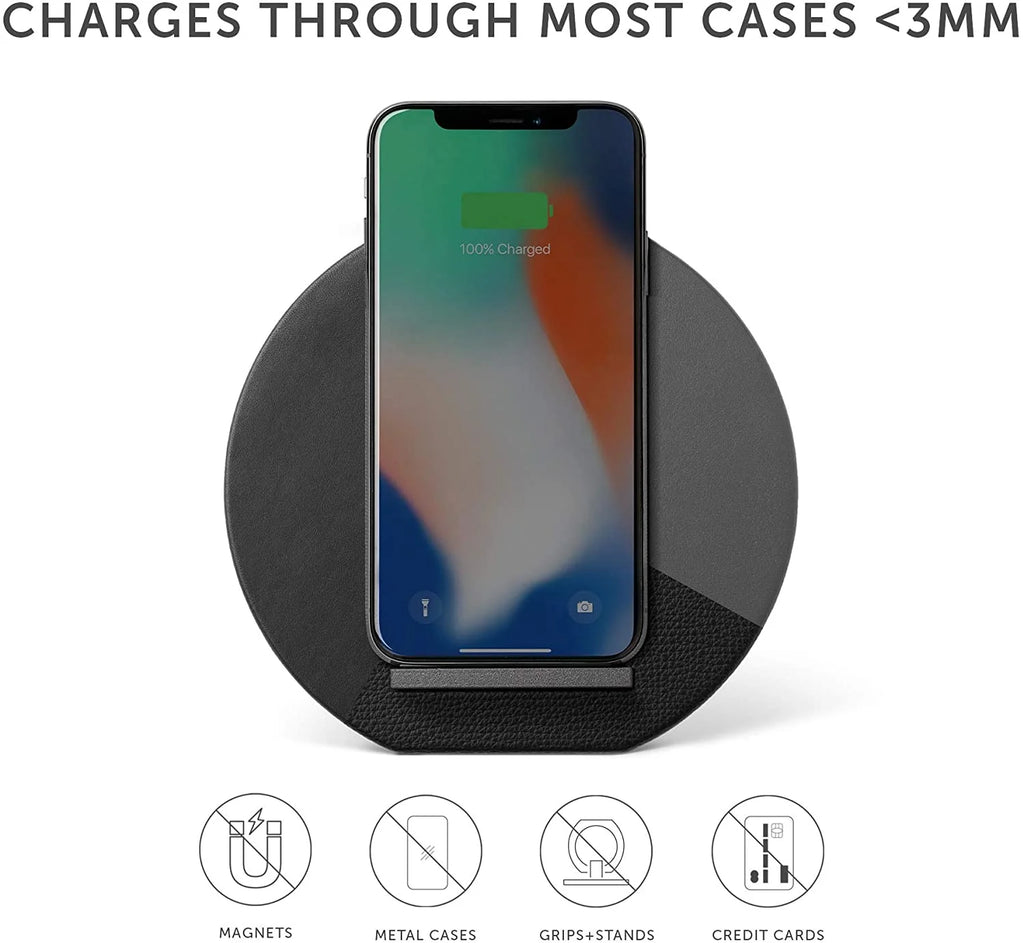 Wireless Charger Stand with Genuine Italian Leather C40111
