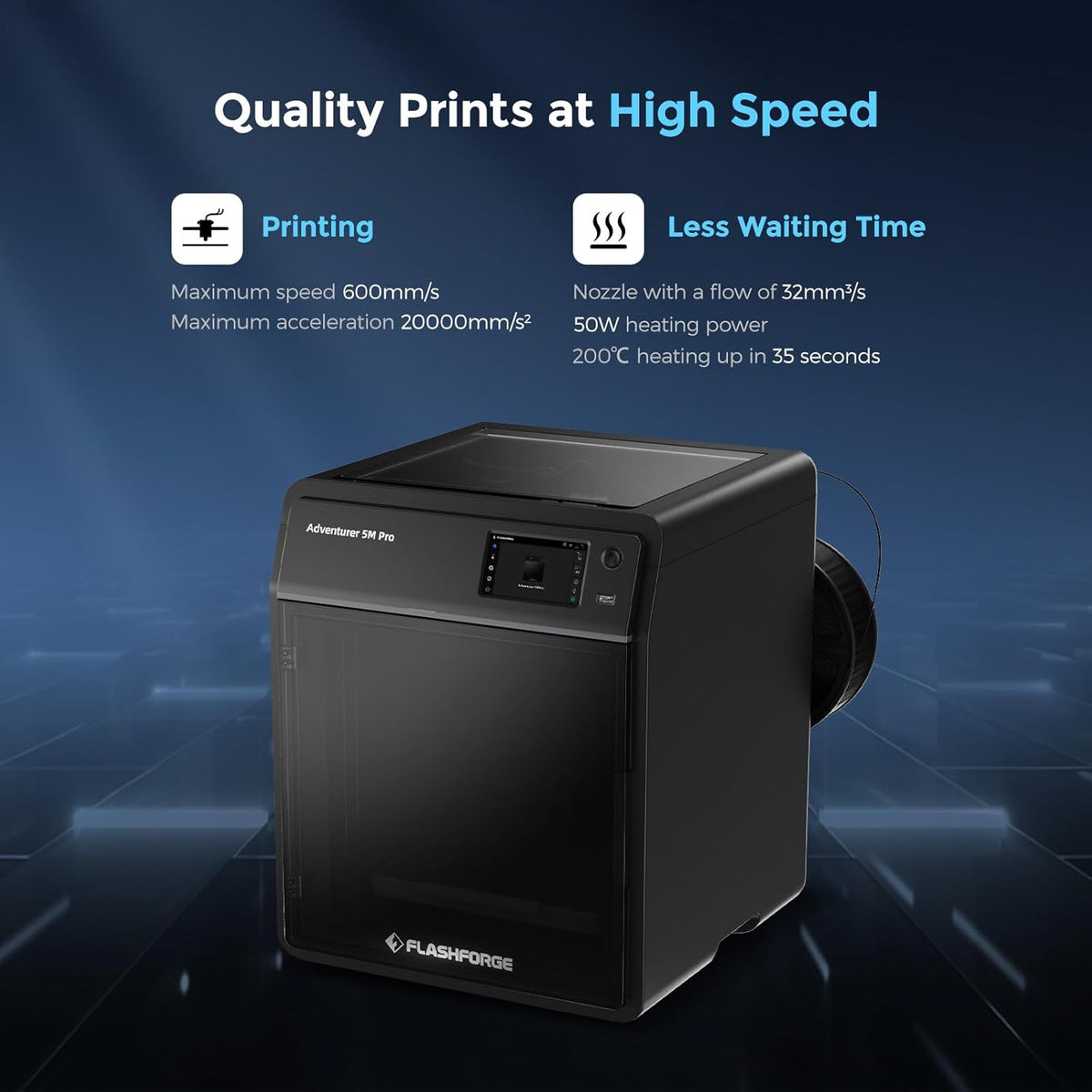 3D Printer with 1KG Silk PLA Blue and Rose B553877