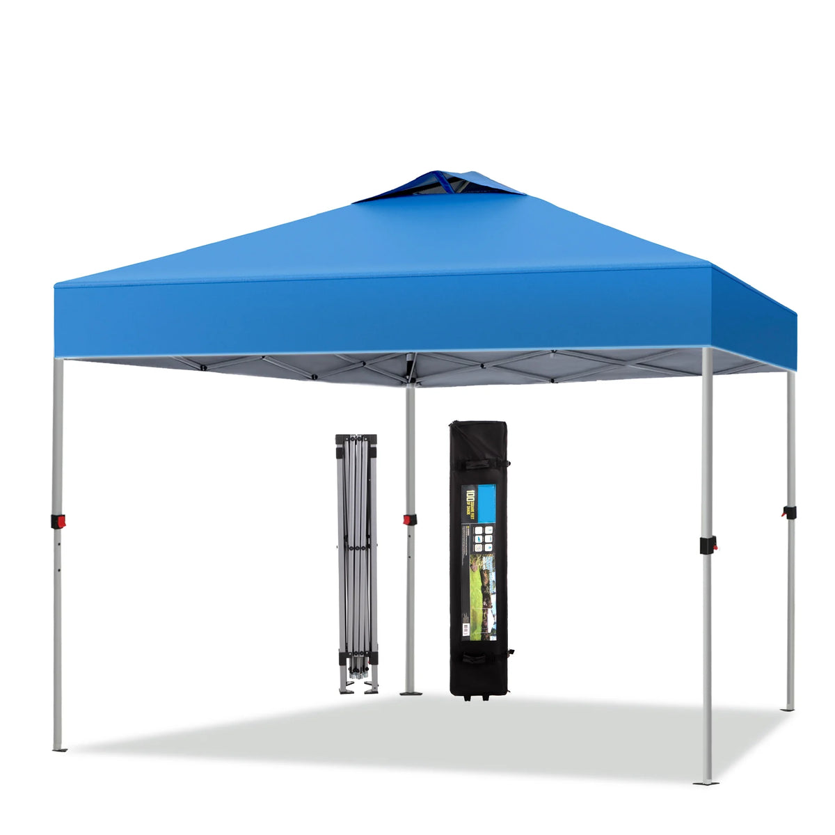 10x10ft Pop-up Canopy Tent with Wheeled Bag - Blue P623184
