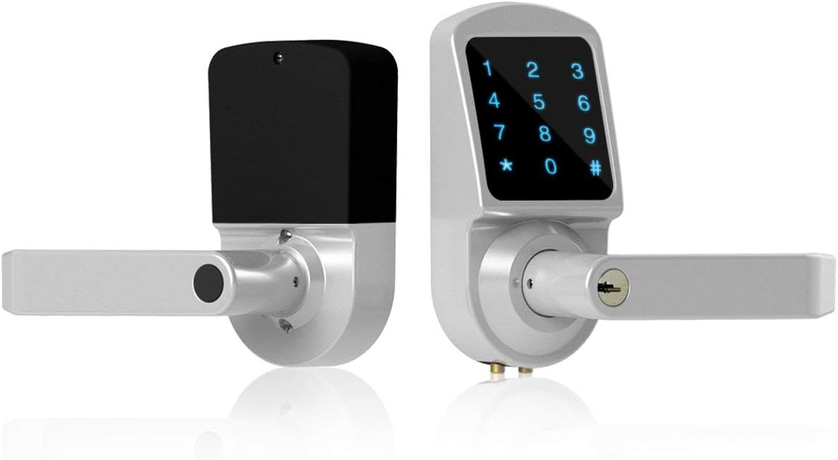 Electronic Keyless Smart Door Lock, Touchscreen Lever with Auto Lock, Pack of 2 G737
