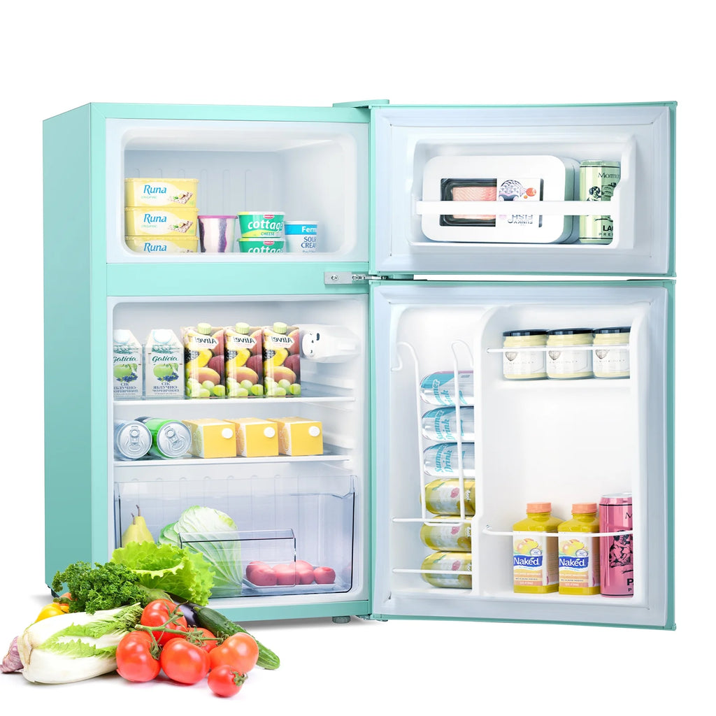 Two Door Mini Fridge 3.1Cu.ft Green J65347