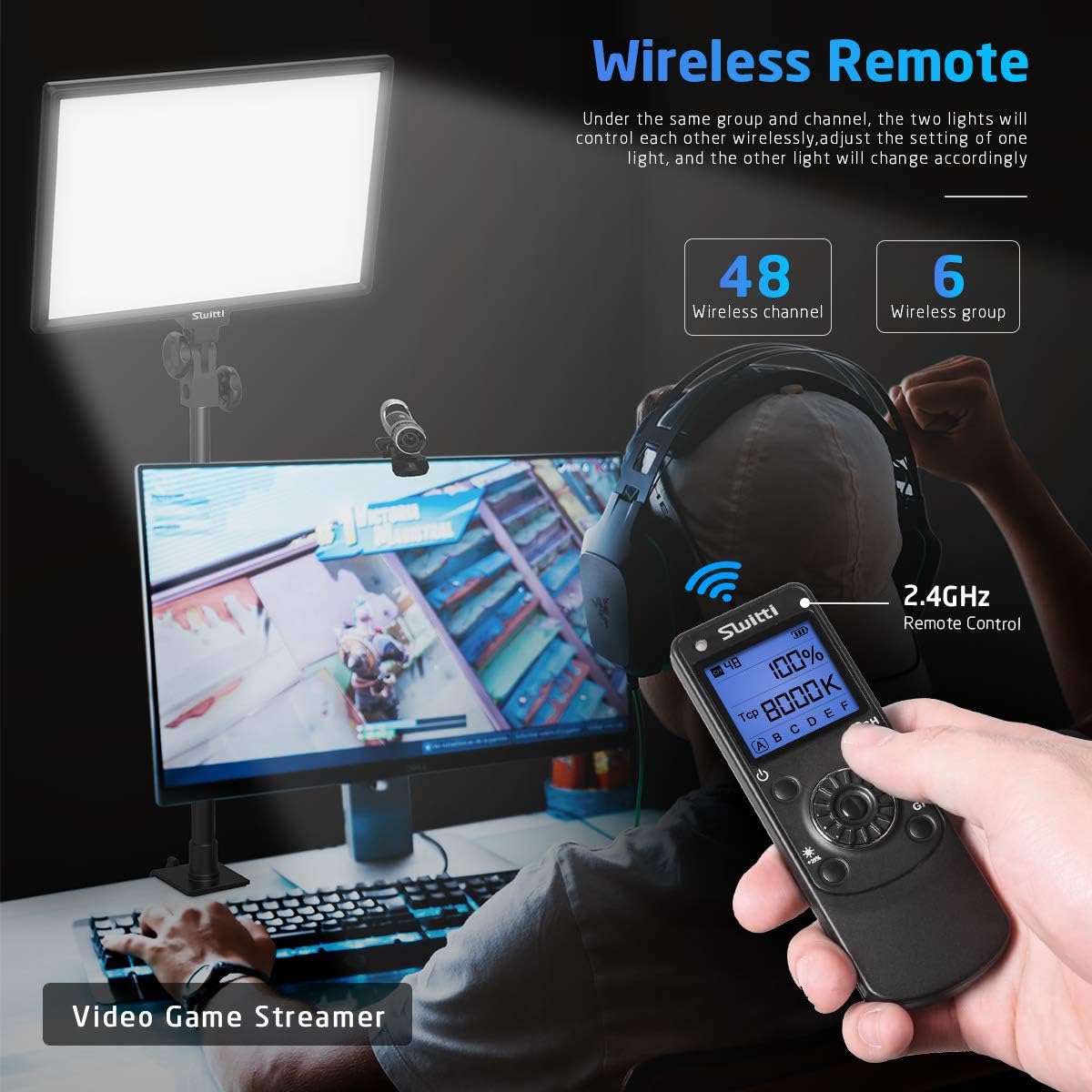 15.4 Inch Dimmable Bi-Color LED Video Light with Remote Control A436969