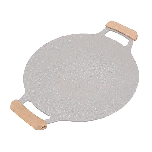 Nonstick Round Grill Pan with Wooden Handle W914
