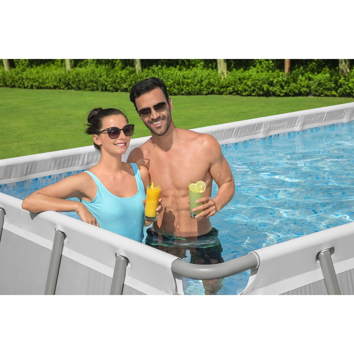 24' x 12' x 52 Rectangular Frame Above Ground Swimming Pool Set T9828