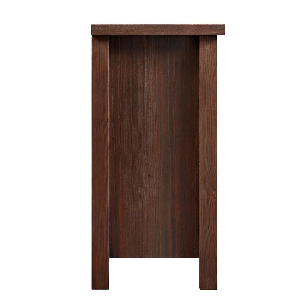 59.5"W Rustic TV Stand with 26" Fireplace Insert A182963