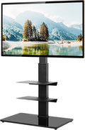 Black Swivel TV Stand with Adjustable Shelf P45031