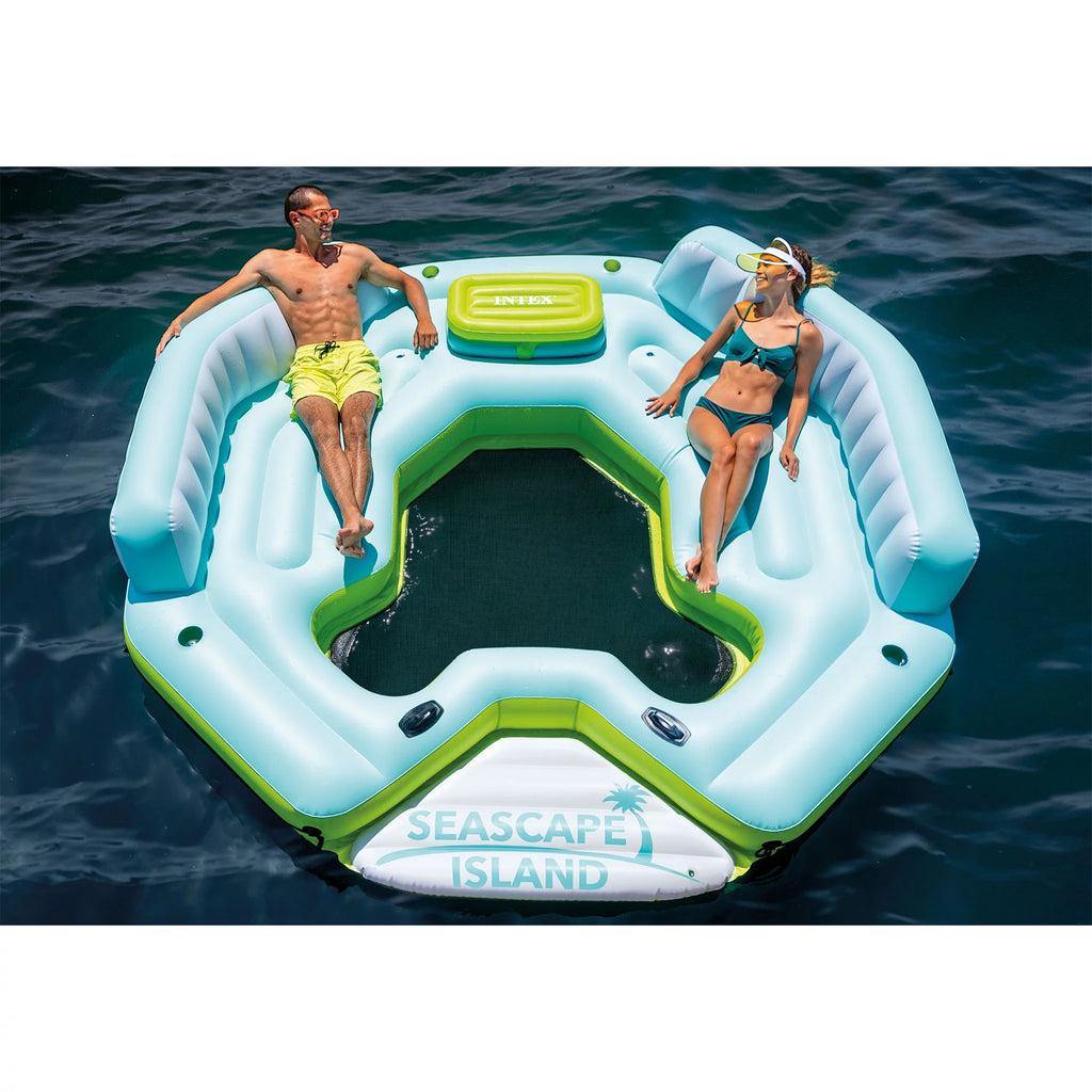 Inflatable Water Lounge with Built In Cooler and Backrests A185704
