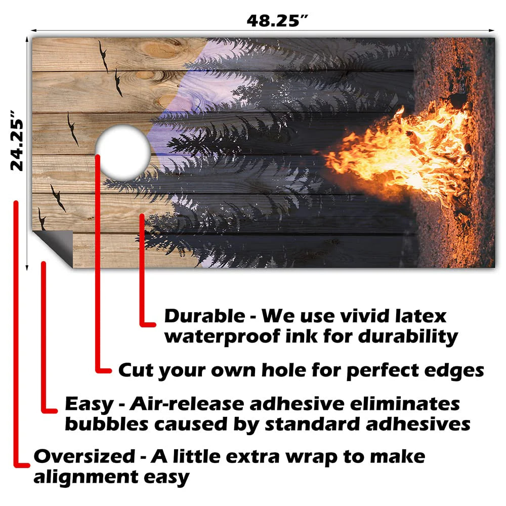 Cornhole Board Wraps and Decals Set of 2 Vinyl N30120