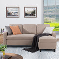 L-Shaped Sofa with Linen Fabric U487