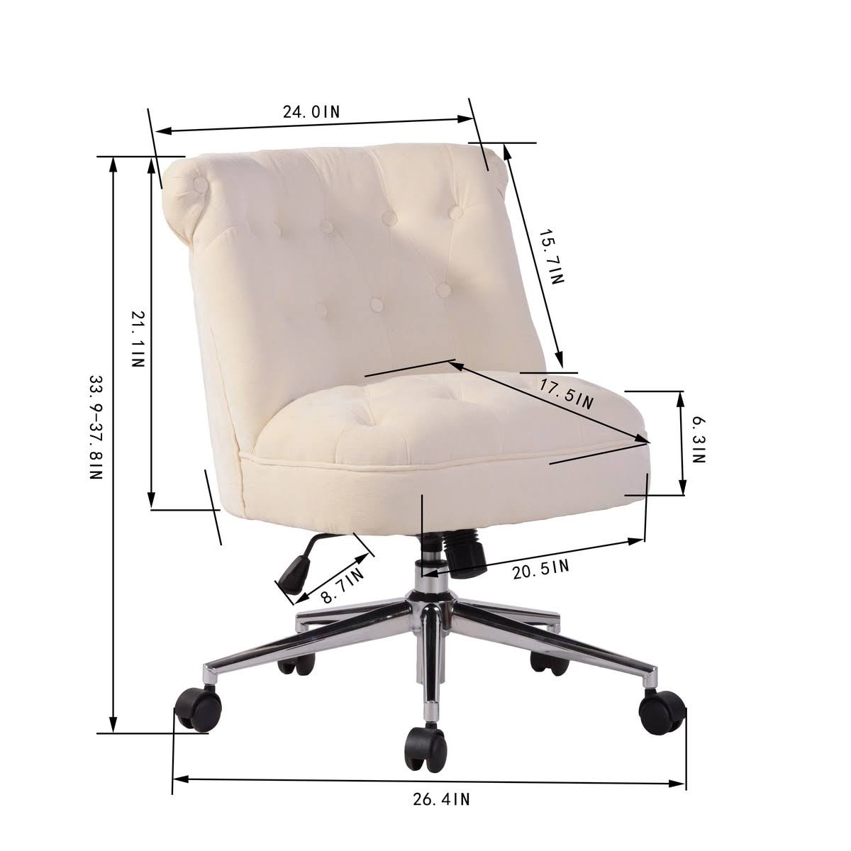 Blue Velvet Upholstered Task Chair K40481