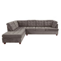 Charcoal Gray 2 Piece Reversible Sectional Set J8592