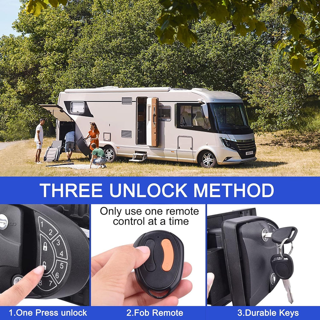 RV Keyless Entry Door Lock with Backlit Keypad and Install Tools G54761