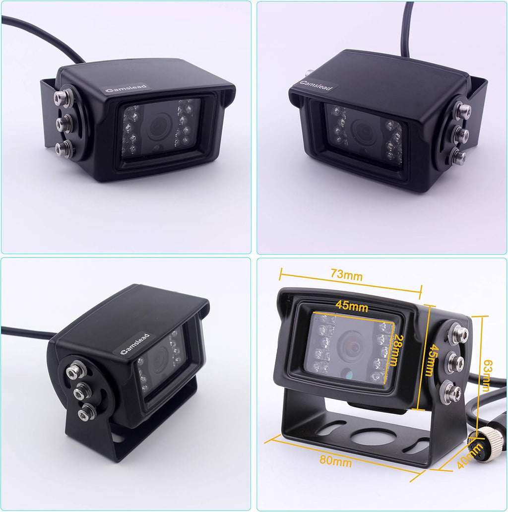 7 inch Backup Camera System with Quad Split Screen Monitor Kit X1454
