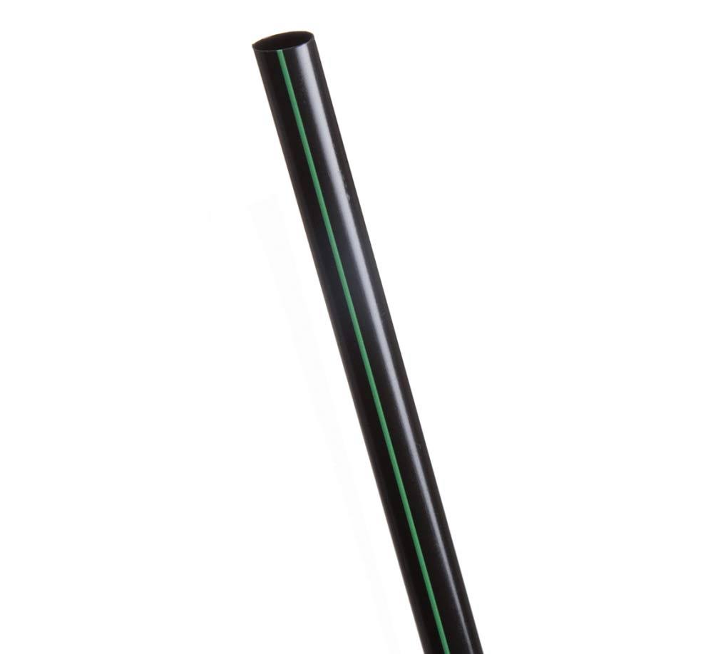 7.75x22 Black Giant Straw Unwrapped 7200 Ct Case M139162