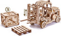 3D Wooden Puzzle Forklift Truck Model Kit with Pallet and Money Box B737444