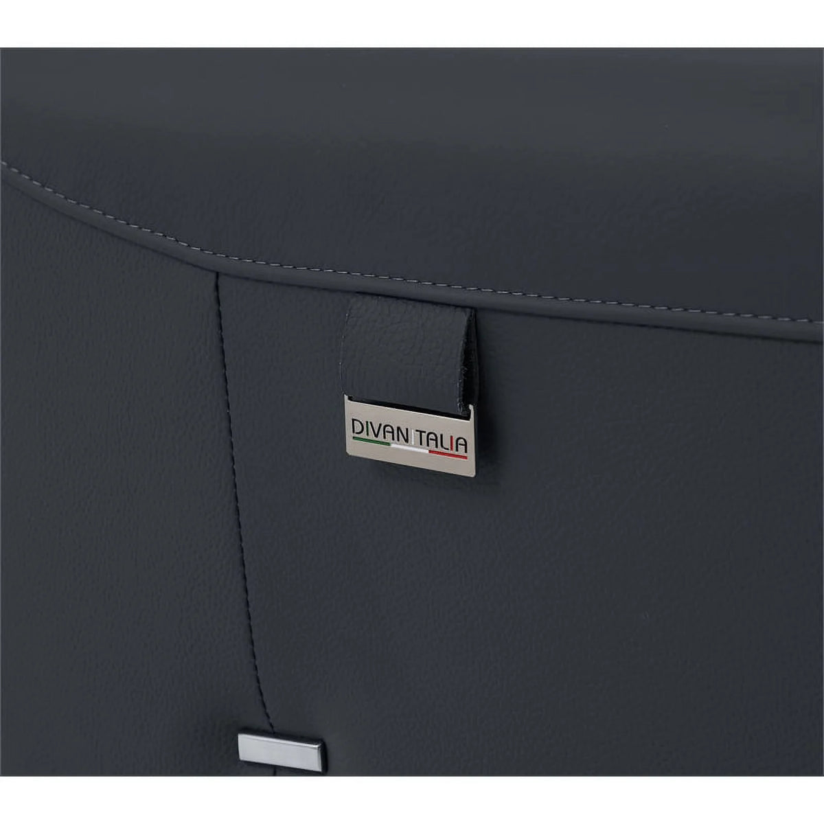 Dark Gray Italian Leather Power Recliner Loveseat T5741