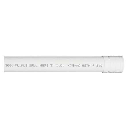 4-in x 10-ft Corrugated Solid Pipe in White U58585