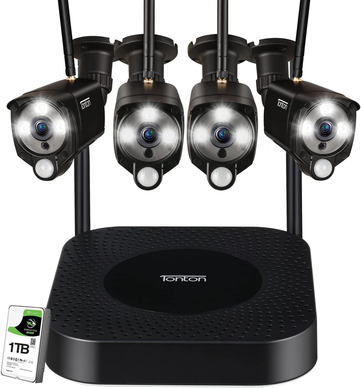 8CH 5MP Wireless Security Camera System with 2TB HDD and 8PCS 3MP Outdoor Bullet Cameras K9185