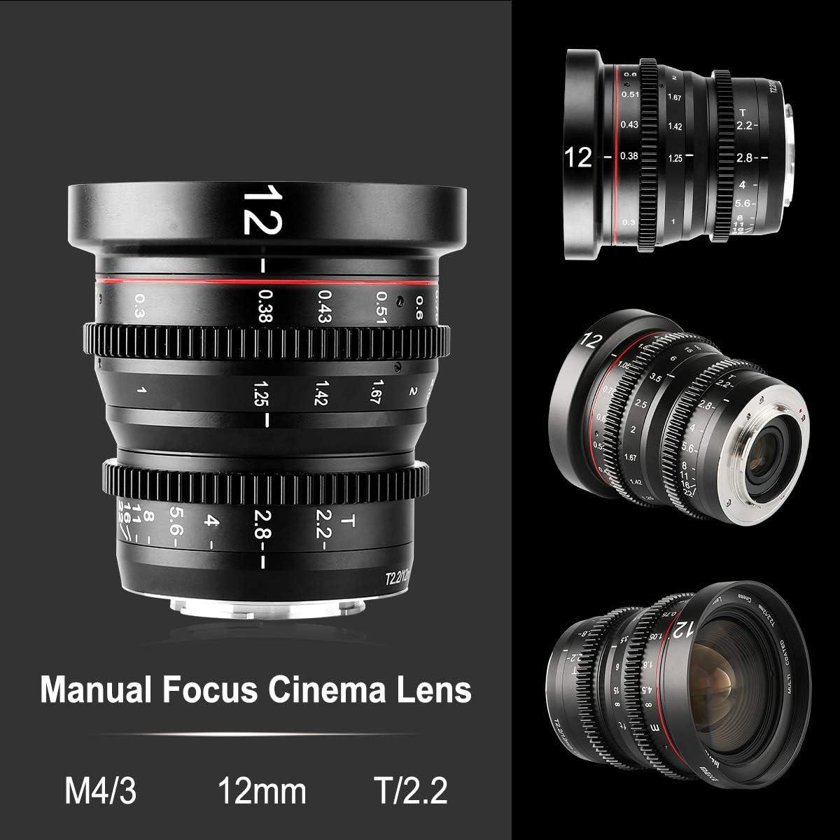 12mm T2.2 Manual Focus Cine Lens for Micro Four Thirds X457473