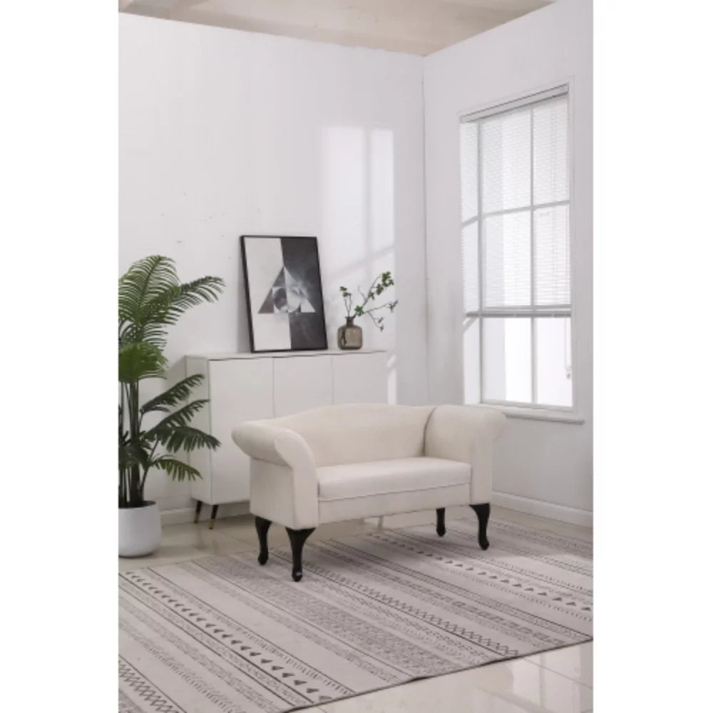 White Small Loveseat Sofa K552456