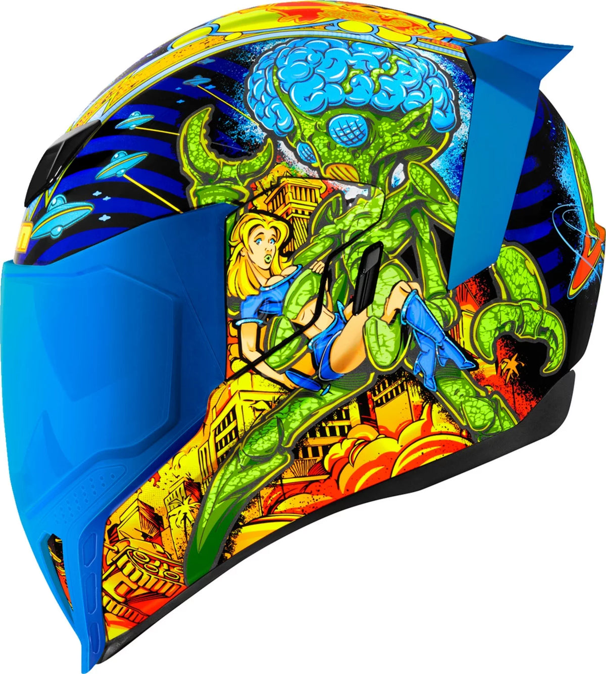 Blue 3XL Motorcycle Helmet Y3751